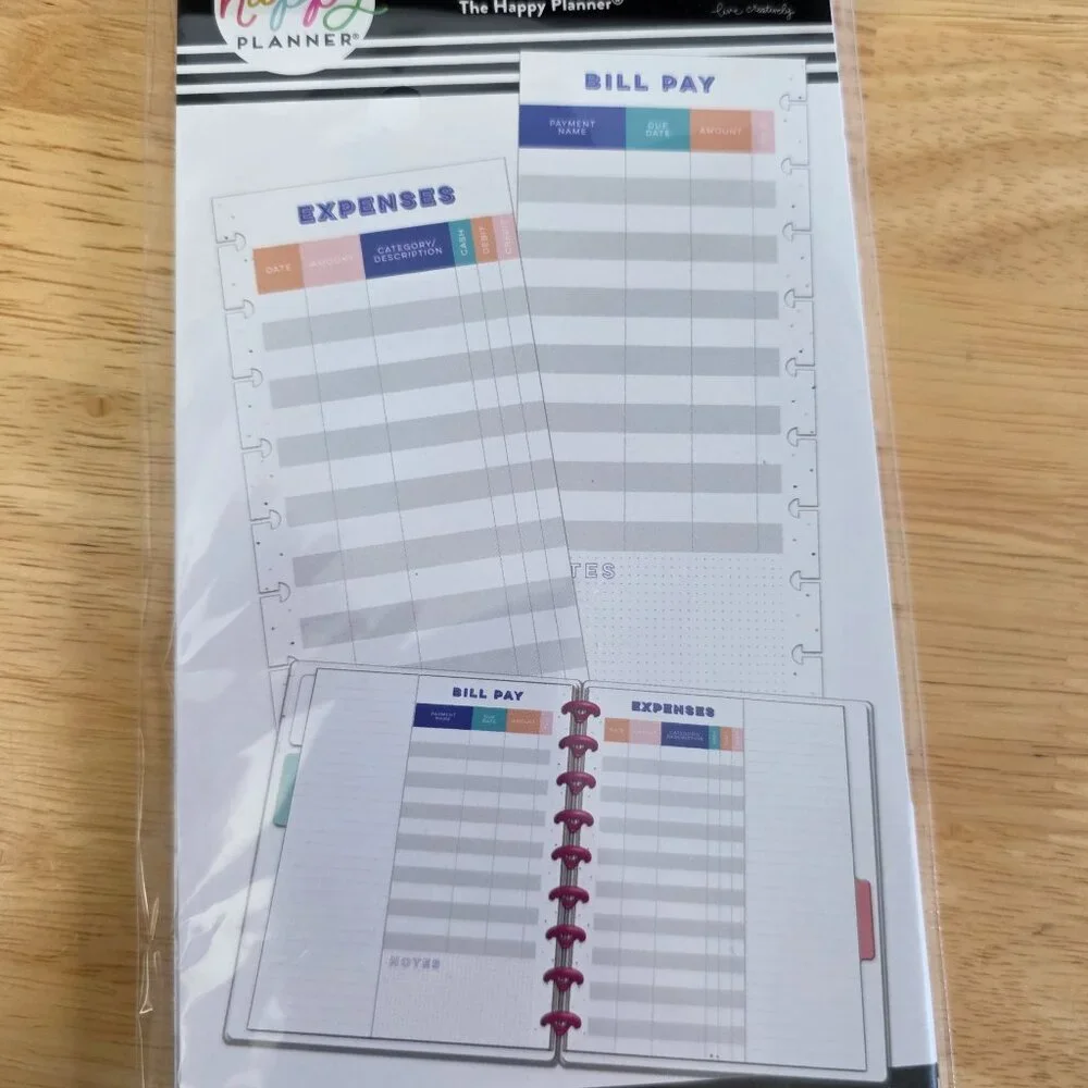 NWT The Happy Planner - Expenses Paper Refill